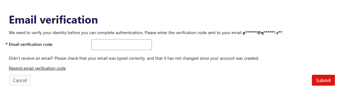 MFA - Email verification